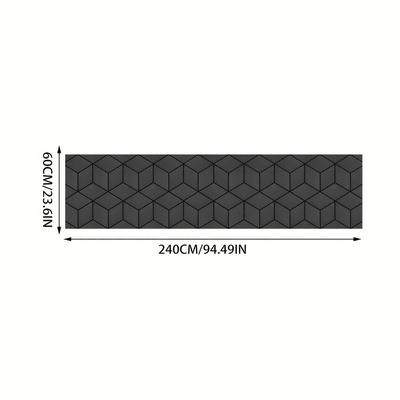 TEMU 1pc Heavyweight 850g 6mm Thick Mat - Geometric Marble Pattern Non-slip Low Pile Mat For Kitchen, Living Room, Hallway, Hallway Floor Mat Modern Mat Nonslip Backing, Kitchen Rugs Image
