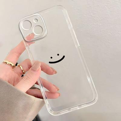 TEMU Smile Pattern Uv Printing Phone Cover Full Protection For Iphone 11 12 13 14 Pro Max 15 16 Xr X/ Xs 7 8 Plus Se Mini For Smartphone Best Gift Birthday Gift Image