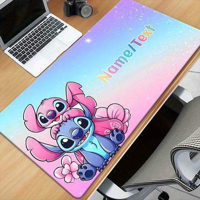 TEMU Customizable Stitch & Large Desk Mat - Non-slip, Multi-functional Mousepad With Vibrant Character Print, Ideal For Gaming & Office Use - Perfect Gift For Family Or , Mouse Pads For Desk Image