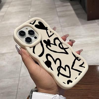 TEMU Pink Heart Phone Case For Xiaomi Redmi Note Models Including 11pro, 13pro, 13, 11, 12 Pro Plus, 8, 9, 10s, 9s, And 10 Pro. Image