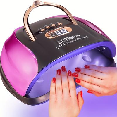TEMU 256w High- Nail Lamp With 4 Timer Settings And Automatic On/ Off - Portable And Easy-to-use Home Diy, Beginners And Professional Nail Enthusiasts Image