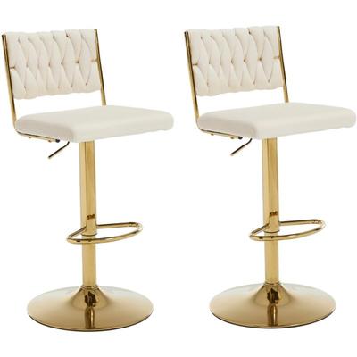 Wahson Office Chairs - Wahson Barhocker 2er Set Barstuhl Drehbar Küche Thekenhocker mit Metallbeine Image