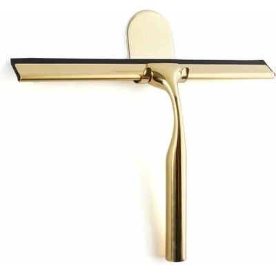 Goldfarbener Edelstahl-Duschabzieher für Badezimmer, breiter Duschabzieher aus Glas [9,8''], Image