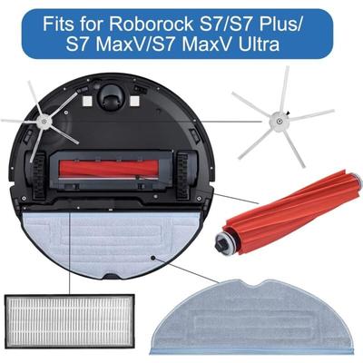 Alovez - Zubehörset für Roborock S7, S7 Plus, S7 MaxV, S7 MaxV Ultra, inkl. Hauptbürste, Filter, Image