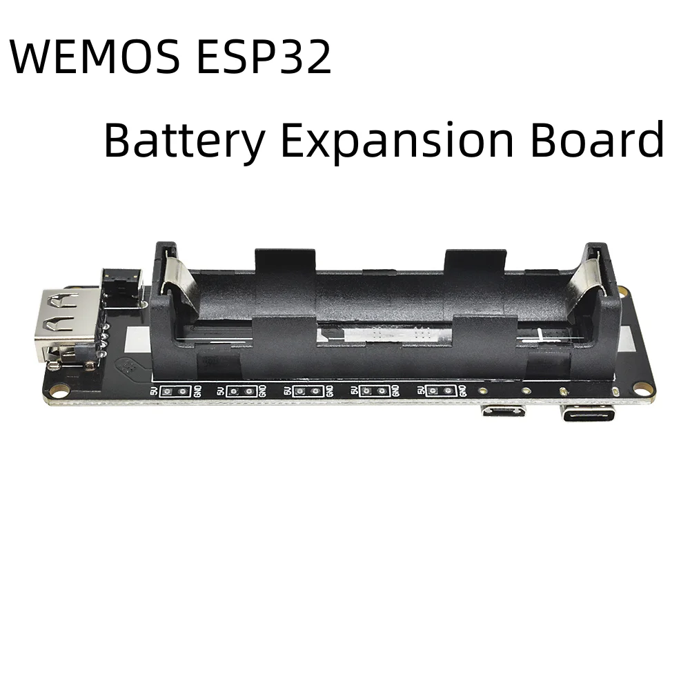 WEMOS ESP32 18650 Lithium-Batterie-Erweiterungsplatine V3 Mobile Power-Erweiterungsplatine, oberflächenmontiertes Batteriestandmodul Image