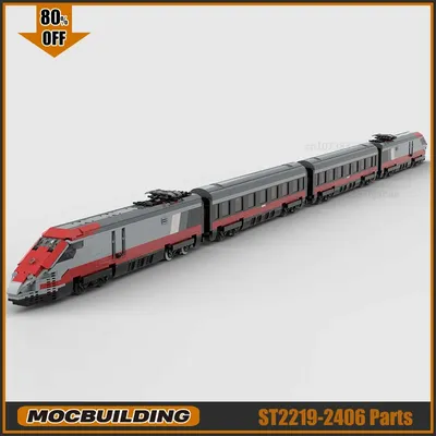 Freccia High Speed Train MOC Bausteine Nationalen Stadt Fahrzeug Serie Technologie Ziegel DIY Image