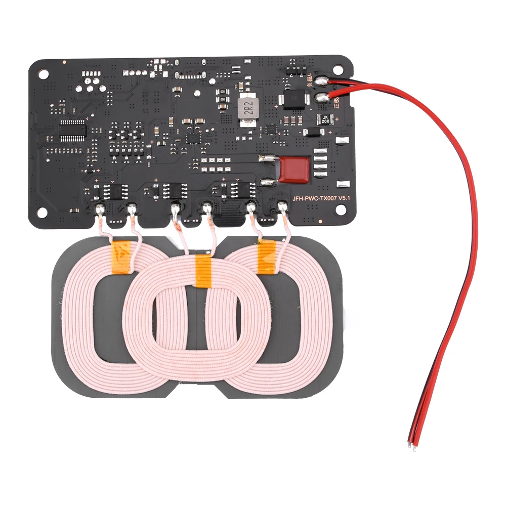 20w 3 spule hohe leistung drahtlose ladegerät modul typ-c für qi drahtlose ladegerät sender modul DC12V-24V auto pcba platine Image