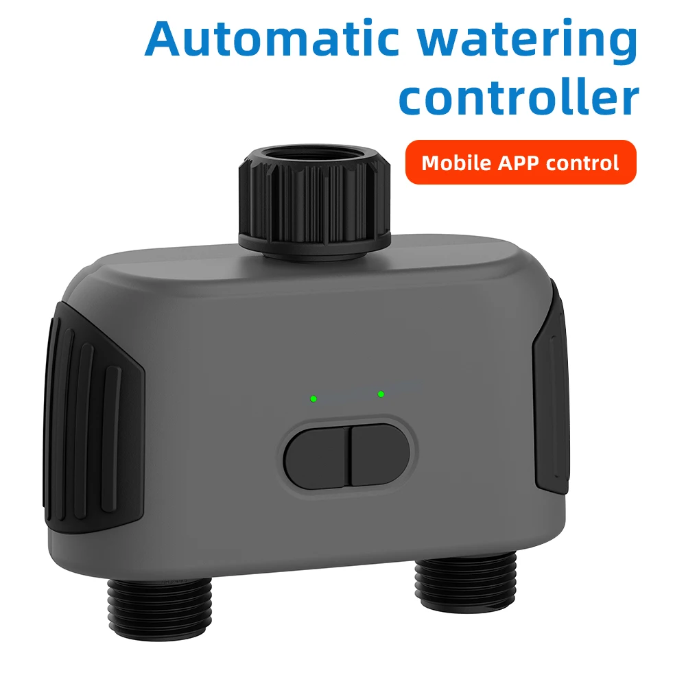 Tuya Bluetooth 2-Port Smart Schlauch Bewässerung Timer Regen Verzögerung Bewässerung Controller Smart Garten Bewässerung Sprinkler WiFi Gateway Image