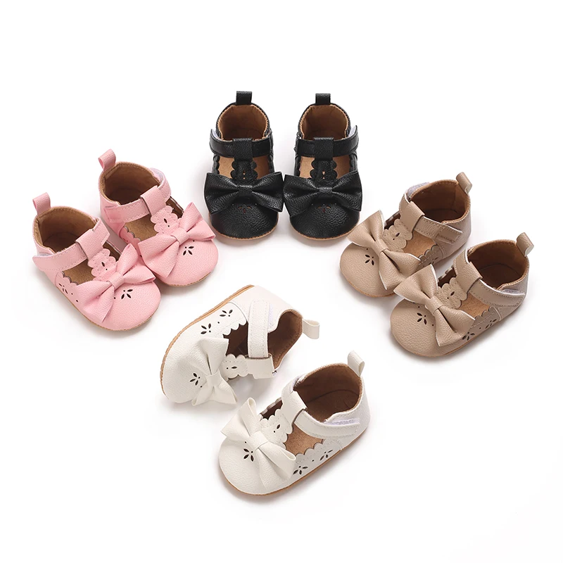 Baby Mädchen Schuhe Kleinkind Kleinkind Flache Schuhe Weiche Sohle Prinzessin Mary Jane Schuhe Prewalkers Hochzeit Kleid Schuhe Krippe Schuhe Image