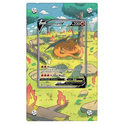 Diy Self Made Ptcg Charizard V Acryl Karte Ziegel Sammlung Karte Karte Display Stand Ptcg Charizard Image