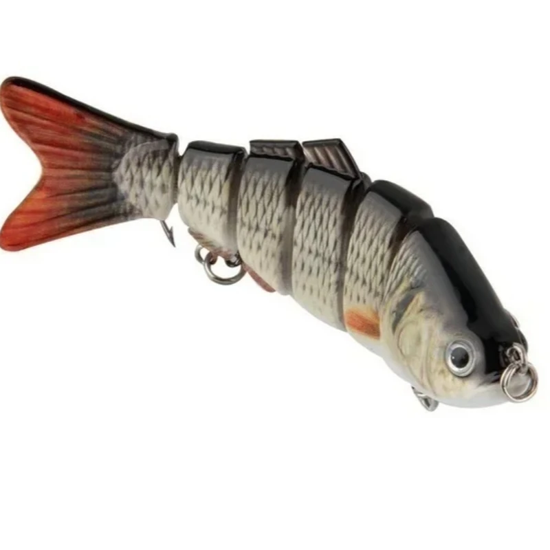 1pc Angeln Locken Angeln Köder Angeln Locken 5 Segmente Kurbel 3D Augen Fisch Form Tackle Haken Image