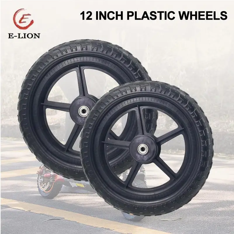 12-Zoll-Rollstuhlrad, Vollrad, hochwertiges Hinterrad, Schaumstoffreifen, für Kinderfahrräder, 12-Zoll-Vollräder Image
