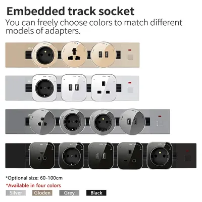 T & i Power Track Steckdose Haushalts geräte Elektro stecker Adapter hochwertige Steckdose uk us au Image