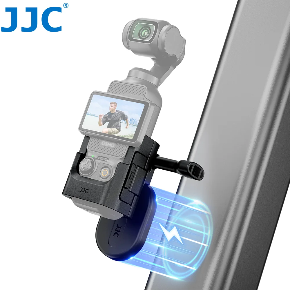 JJC Magnetischer Halterungsständer für DJI OSMO Pocket 3, Erweiterungsadapter mit Kaltschuh, unterstützt LED-Leuchten, Mikrofone, Pocket3-Zubehör Image