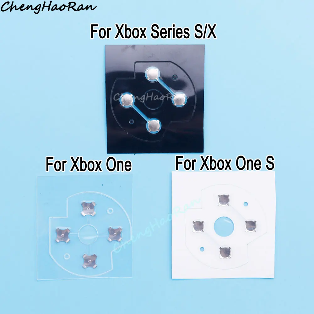 2 stücke Für Xbox One S Xbox One Serie X S Controller Kreuz Schlüssel D Pad Metall Dome Snap PCB Board Tasten leitfähigen Film Aufkleber Image