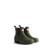 Gummistiefel HUNTER "ORIGINAL CHELSEA BOOT", Gr. 39, grün (schwarz olive), Synthetik, sportlich, Schuhe