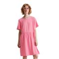 Minikleid MARC O'POLO DENIM "aus TENCEL™ Lyocell", Damen, Gr. L, Normalgrößen, pink (soft pink), Obermaterial: 100% Lyocell, unifarben, regular fit knielang, Rundhals, Kurzarm, Kleider