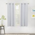 White Short Cafe Tier Curtains for Small Windows 45 Inches Long Thermal Insulated Blackout Curtain Panel Set Grommet Room Darkening Coverings 2 Panels 52 x 45 Inches White