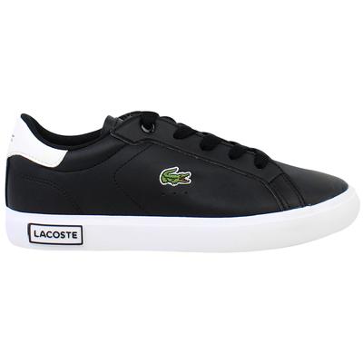 Lacoste Powercourt 0721 1 SUC Schwarze Turnschuhe für Kinder Image