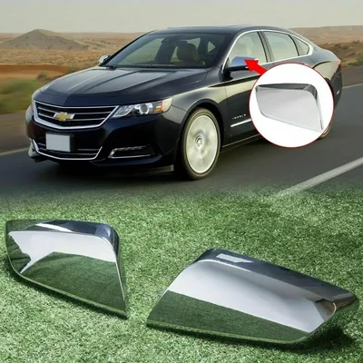 2pcs For 2014-2020 Chevy Impala Chrome Triple Mirror Covers Clip On Mirror Cover Clip Decoration