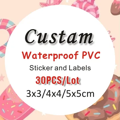 PVC Waterproof sticker custom logo wedding birthday gift box sticker design custom size sticker