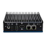 PARTAKER Fanless Mini PC Small Desktop Computer Nuc Computer Intel Celeron J4125 Quad Core 4GB Ram 128GB SSD 1xHD-MI 2xDP 2xLan 6xUSB 1xCOM Windows 10 Pro