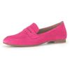 Loafer GABOR, Damen, Gr. 44, pink, Ziegenveloursleder, klassisch, Schuhe, Slipper, Business Schuh mit Zierriegel und Blockabsatz