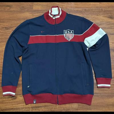 Nike Jackets & Coats | Vtg Nike Team Full Zip Jacket Usa National Soccer Team Men’s Size Large Blue | Color: Blue/Red | Size: L