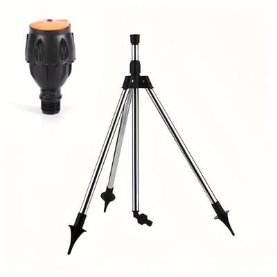 TEMU 360° Rotating Tripod Garden Sprayer With Nozzle, Manual Metal Lawn Sprayer For Large Area Coverage, Height Adjustable, Portable And Durable For Efficient Yard Maintenance Image