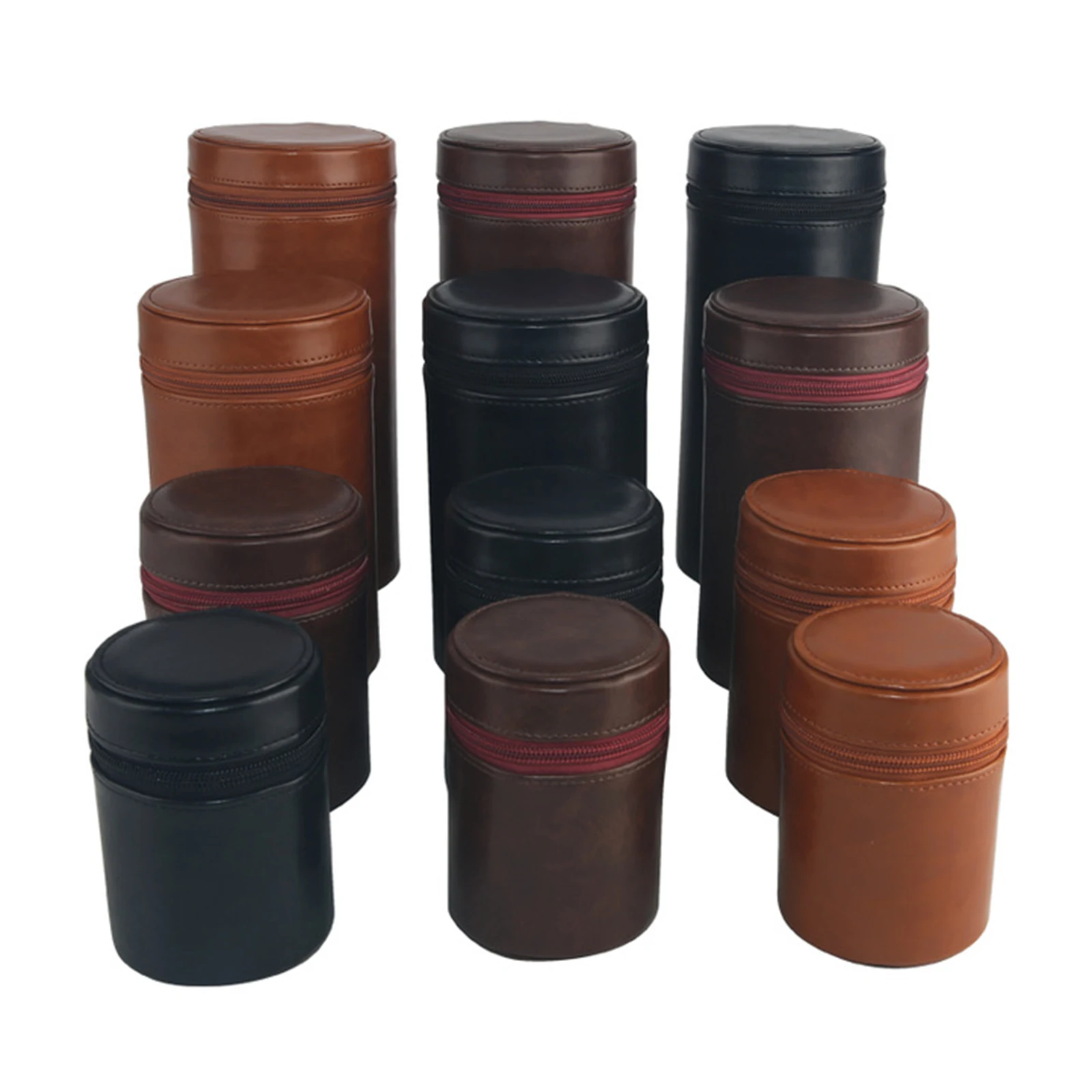 Robuste Kamera-Objektivtasche aus PU-Leder, Retro-Objektivtasche für Canon\Nikon\Sony\Pentax\Fujifilm-Kameras, exquisite Geschenke für Freunde