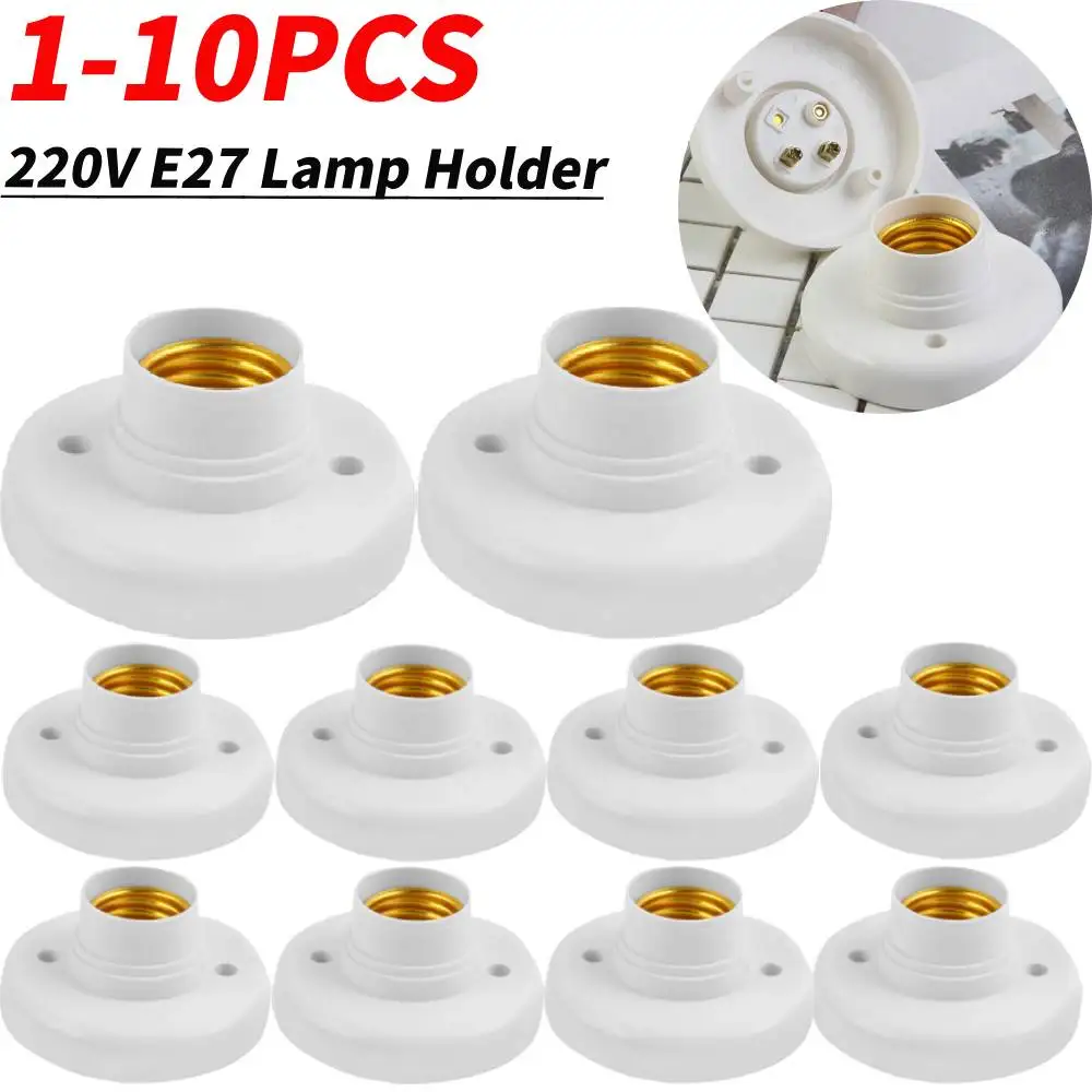 220v e27 Schraub verschluss Sockel Decken leuchte Befestigungs fuß Adapter Glühbirnen halter Energie sparen Schreibtisch lampen halter Beleuchtung Zubehör Image