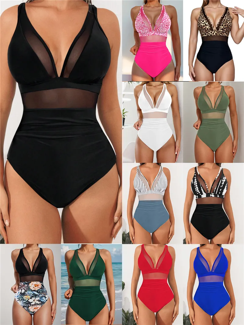 2026 Mesh Bademode Frauen Strand Badeanzug Mujer Trikini Maio Biquini Bikini Badpak Dames Monokini Image