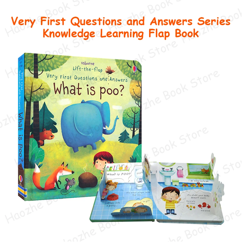 What is Poo Usborne Lift the Flap Aktivitätsbuch, englisches Montessori-Wissenslernen für Kindergarten, Vorschulkinder, Lesen Image