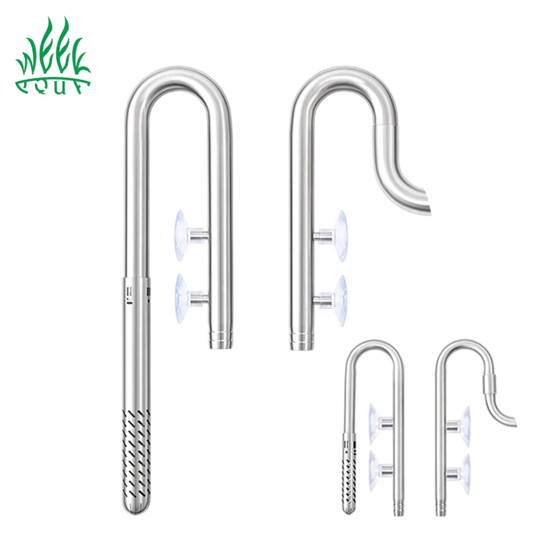 Week Aqua 304-Edelstahl-Inflow-/Outflow-Lilienrohr mit Oberflächenskimmer – für Aquarium-Filter Image