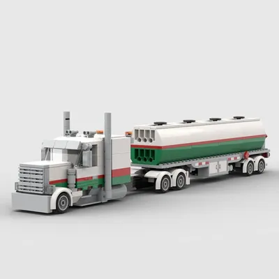 MOC Bausteine Lkw Modell DIY Montieren Ziegel Transport Pädagogisches Kreative Sammlung Display Image