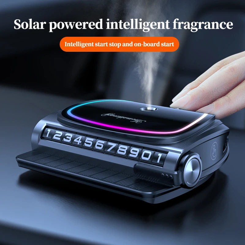 Auto-Solar-Aromatherapiegerät, intelligenter automatischer Duftspender, hochwertiges Autoparfüm für Herren, langanhaltender Duft Image
