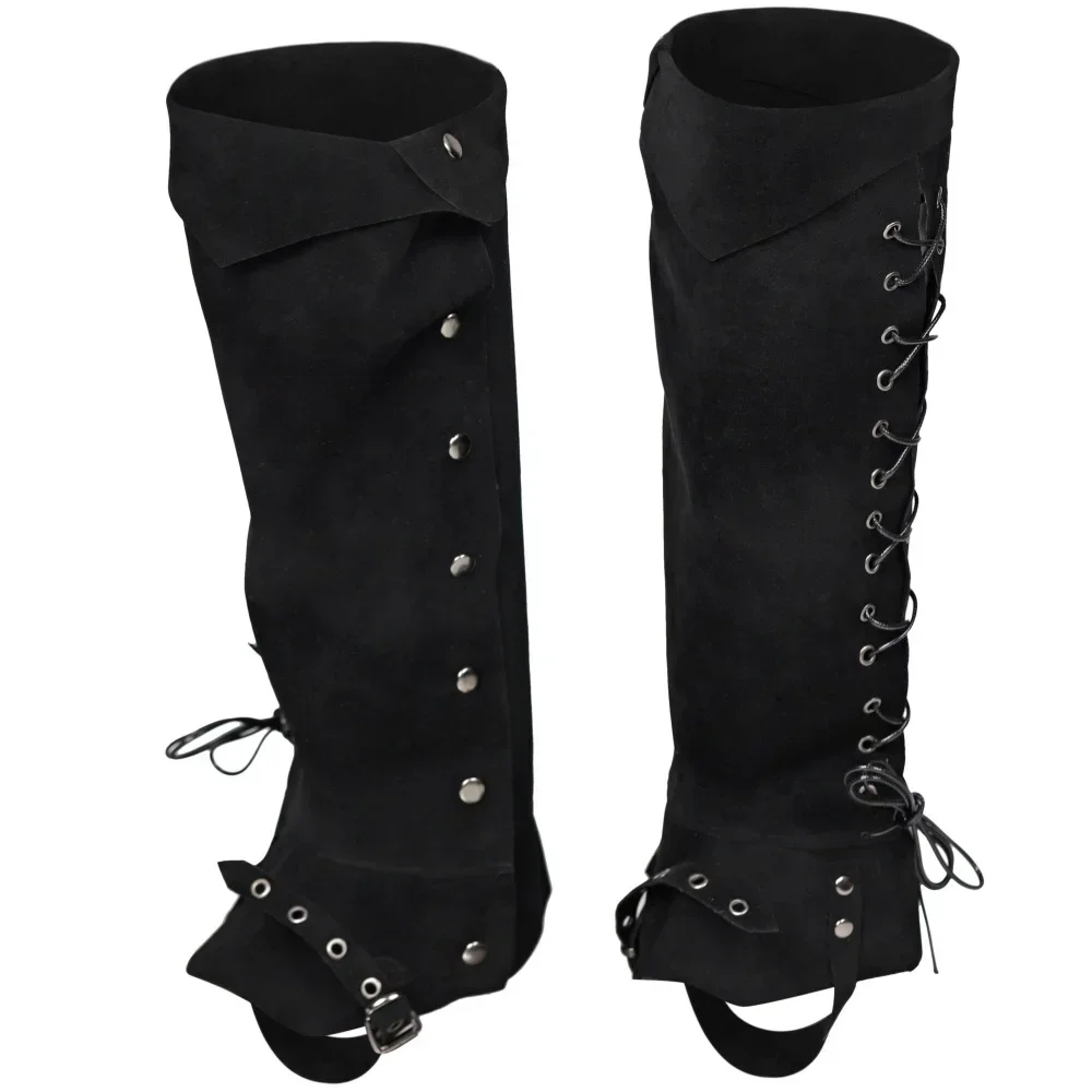 Cosplay Mittelalterliche Victoria Schuhe Stiefel Abdeckung Unisex Beinschutz Warmes Wildleder Erwachsene Gamasche Verband Spitze Halloween Karneval Dress Up