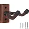 Gitarren-Wandhalterung, Aufhänger aus schwarzem Walnussholz, Gitarren-Wanddisplay-Halterung, wiederverwendbar, für akustische E-Gitarren, Ukulele