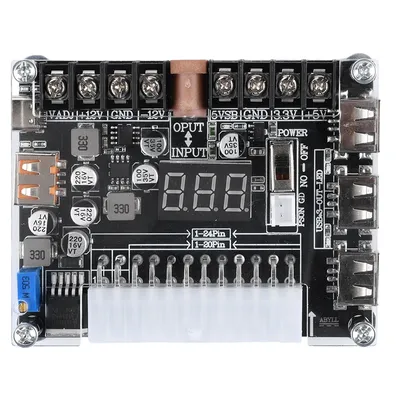 20/24 Pin atx Netzteil platine Leistungs modul adapter einstellbare Spannung mit roter Digital anzeige Unterstützung für pd2.0/pd 3,0 Image