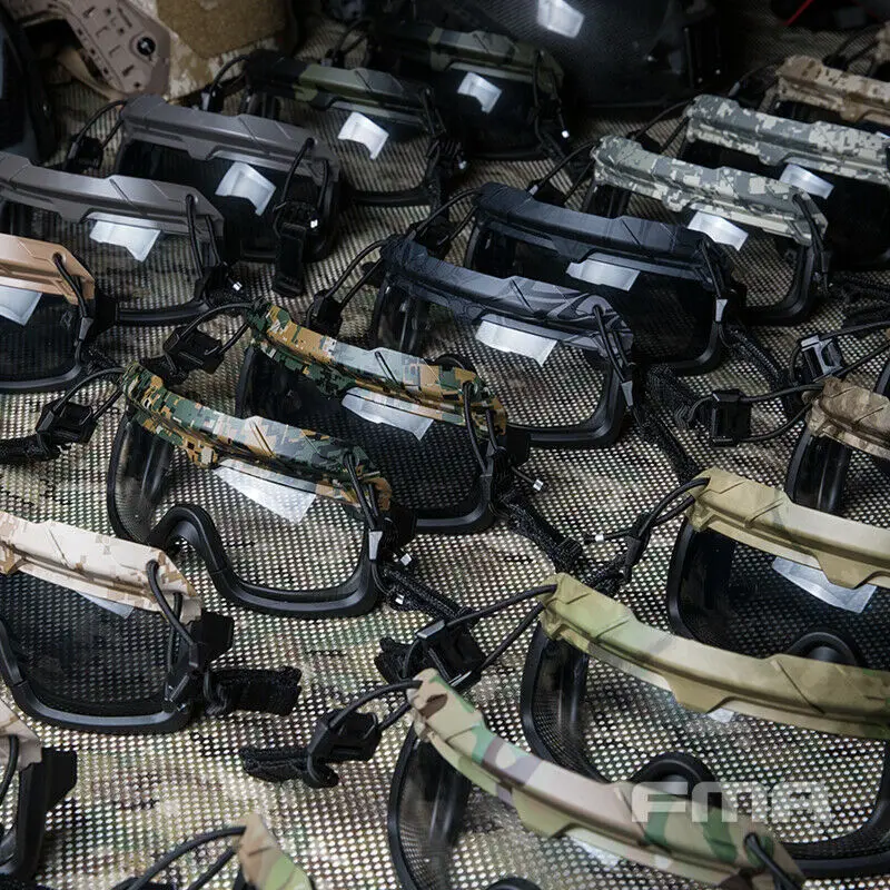 FMA Tactical 3mm Objektiv Antifog Split Helm Mount Riot Brille für ARC Führungsschiene Image