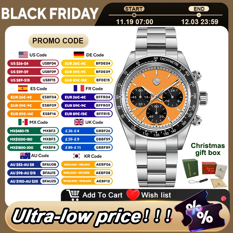 RollsTimi 2025 NEUE Herrenuhr Top Kleie VK63 Movt Top-Marke Luxus-Quarz-Armbanduhr Saphir-Chronograph Edelstahl wasserdicht Image