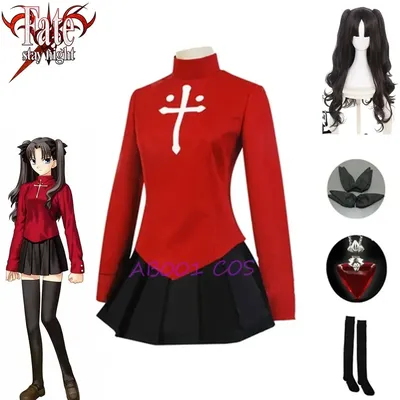 Spiel Schicksal bleiben Nacht rin Tohsaka Uniform rot Anzug Top Rock Kleid cos Anime Halloween Image