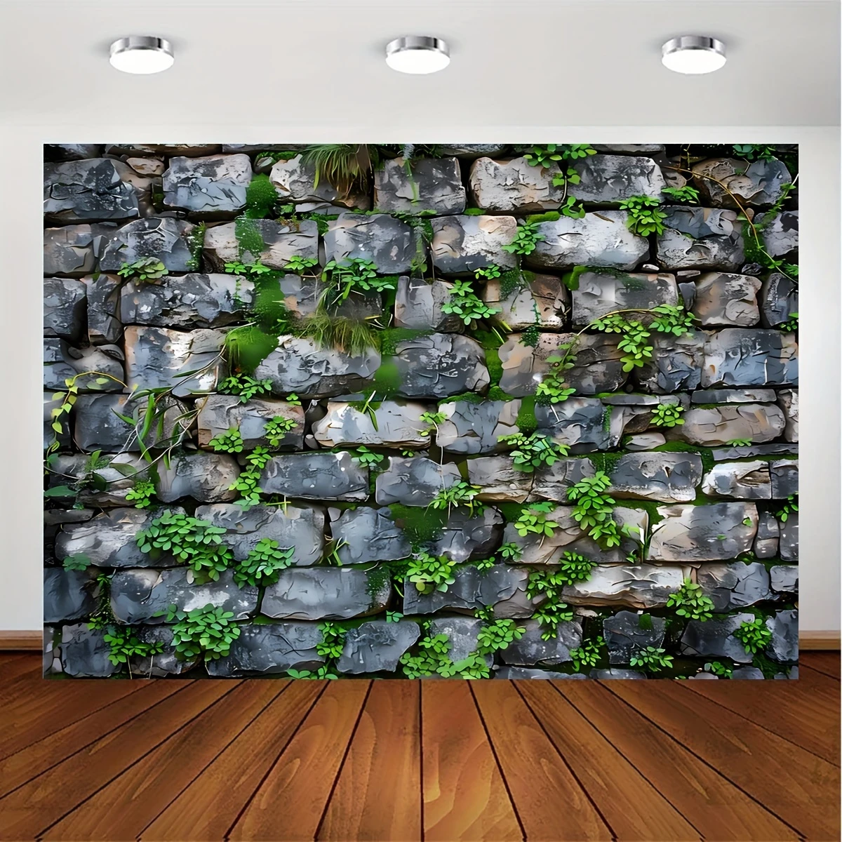 1 Stück Retro Stein Backstein mauer Hintergrund, Retro Landschaft Grunge Rock Textur Fotografie Hintergrund