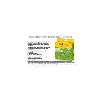 Ecogel ameisenfalle 15 gr box 3 einheiten ref 4032