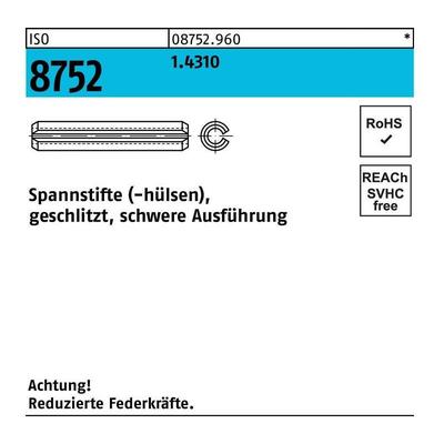 Spannstift ISO 8752 geschlitzt 3 x 24 1.4310 schwere Ausf. ISO 8752 Image