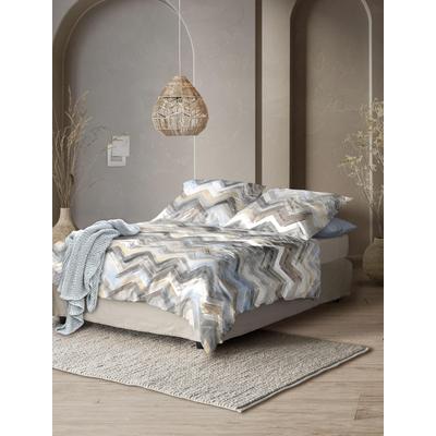 Bettwäsche IRISETTE "Wave 8594", beige (natur), B/L: 135cm x 200cm, , Mako-Satin, B/L: 80cm x 80cm, Mako-Satin, Obermaterial: 100% Baumwolle, Bettwäsche, anschmiegsam und atmungsaktiv, Ganzjahresqualität Image