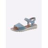 Sandale JANA, Damen, Gr. 39, blau (jeansblau), Lederimitat, feminin, Schuhe