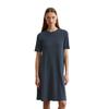 Jerseykleid MARC O'POLO "mit TENCEL™ Modal", Damen, Gr. XXS, Normalgrößen, muted blau, Obermaterial: 50% Baumwolle, 47% Modal, 3% Elasthan; Futter: 100% Nicht verfügbar, unifarben, loose fit knielang, Rundhals, Kurzarm, Kleider