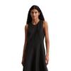 Midikleid MARC O'POLO "in A-Linie geschnitten", Damen, Gr. 32, Normalgrößen, schwarz, Obermaterial: 100% Leinen; Futter: 100% Baumwolle, unifarben, figurbetont lang, Rundhals, ohne Ärmel, Kleider