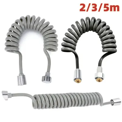2/3/5M Flexible Shower Hose Spring Shower Nozzle Sprinkler Hose Telephone Line Hose Spring Tube